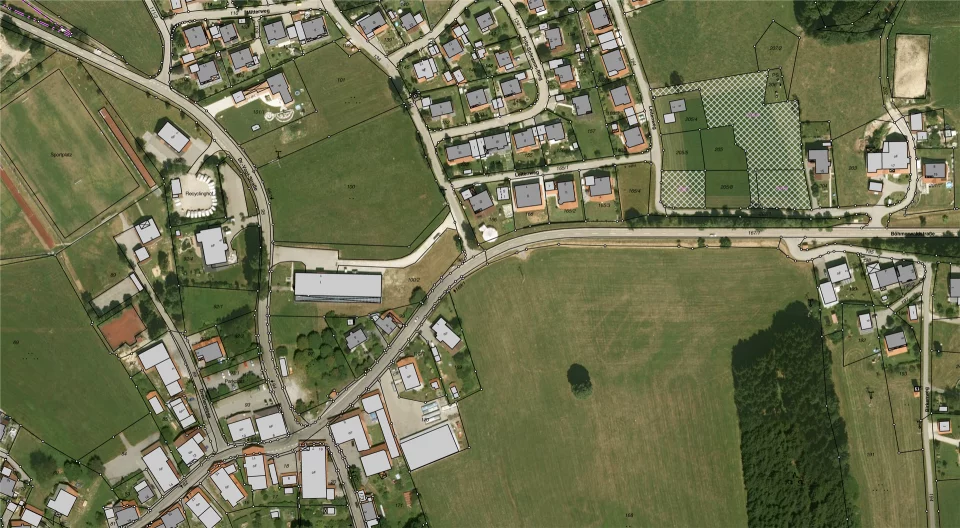 Karte mit Baugrundstücken